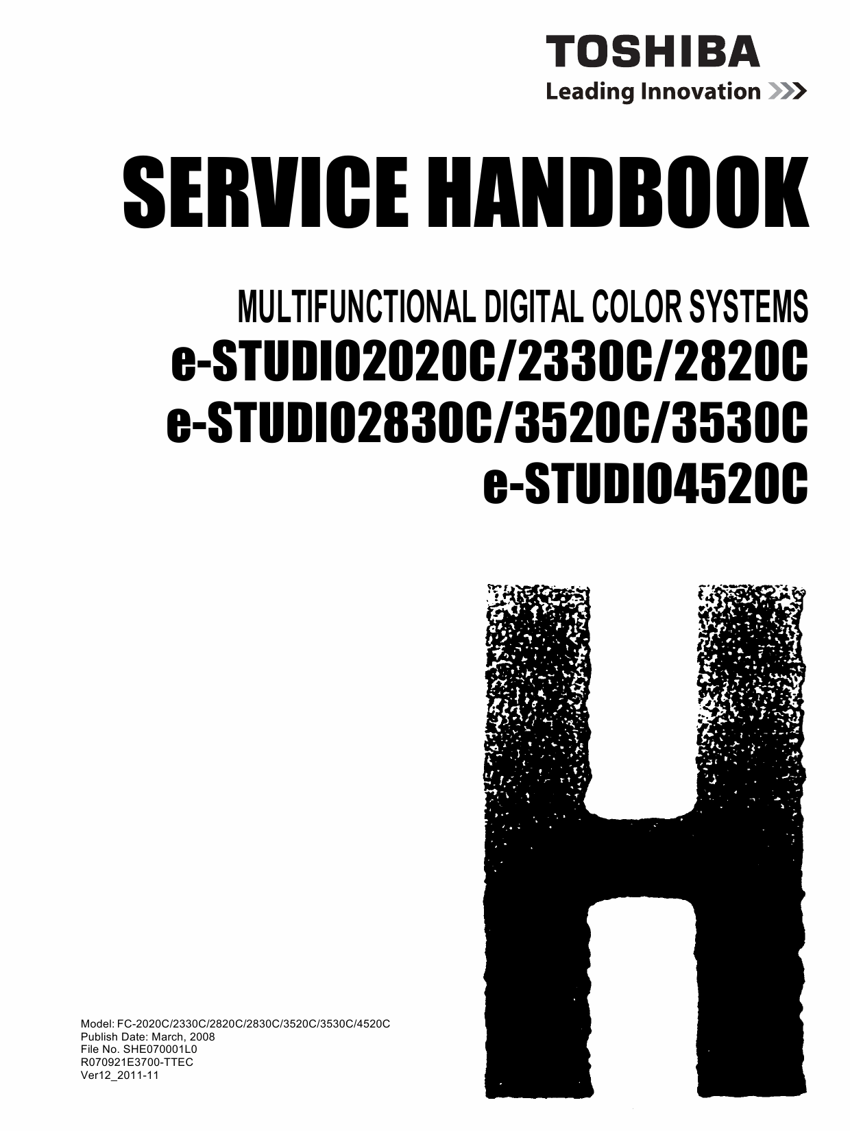 TOSHIBA e-STUDIO 2020c 2320c 2820c 2830c 3520c 3530c 4520c Service Handbook-1